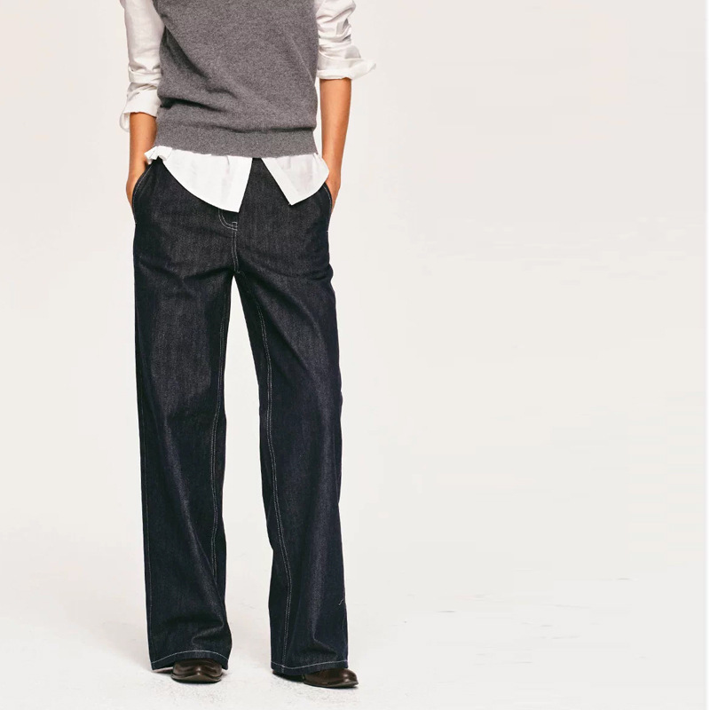 Alrig Classic Raw Cotton Jeans with Contrast Stitching, Mid-Waist Straight-Leg Denim Pants, 2026 Autumn New Long Pants Alrig Classic Raw Cotton Jeans with Contrast Stitching, Mid-Waist Straight-Leg Denim Pants, 2026 Autumn New Long Pants