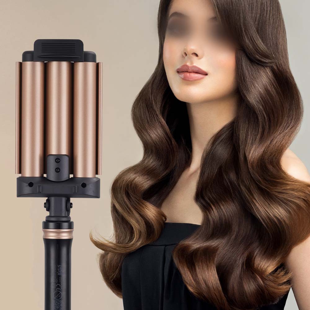 Winning star crossover doméstico 120W férula eléctrica esponjosa no daña el cabello Curling iron