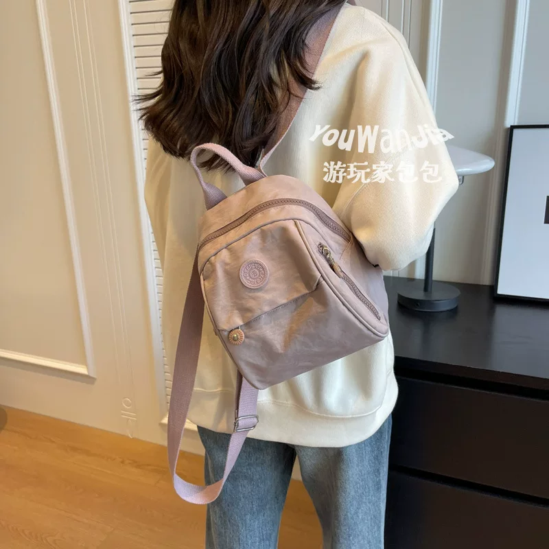 Japanese brand small capacious small bag, shoulder bag, universal backpack, for students