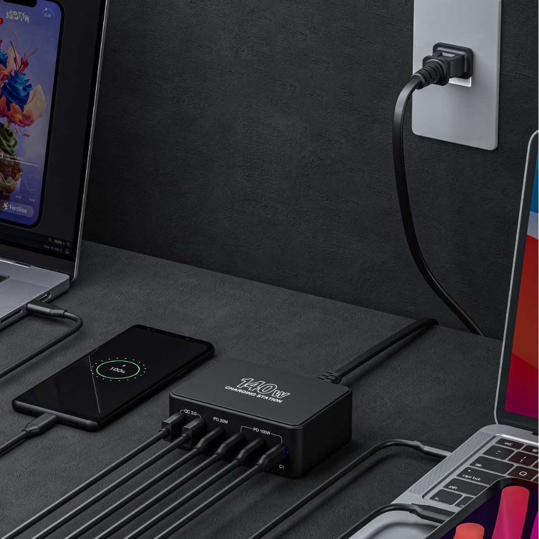 Fabricante 140W USB multi-Puerto cargador PD carga rápida multi-Puerto portátil teléfono móvil adaptador de la cabeza de carga