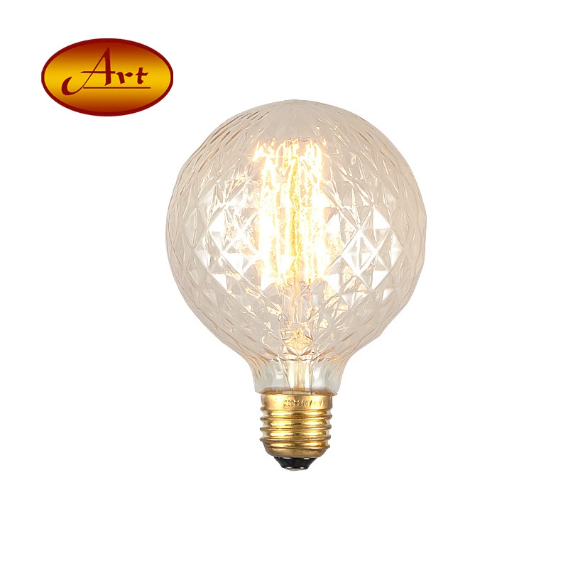 【Лампа Edison Straight Wire】Винтажная лампочка G95 с узором в виде сетки, креативная декоративная лампа-новинка