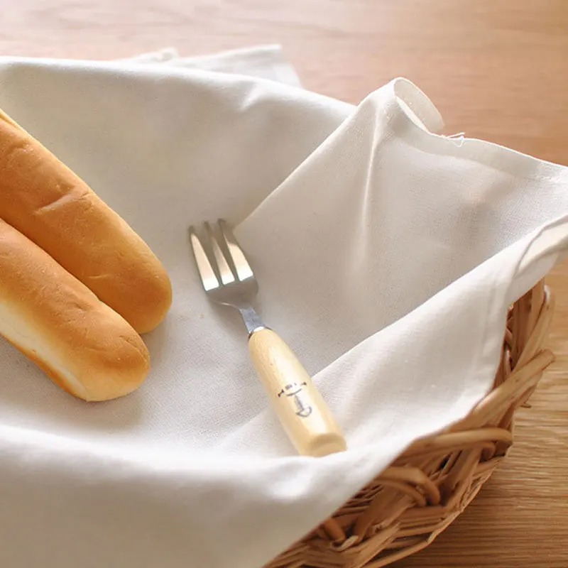 Servillas transfronterizas lino de algodón blanco sólido fiesta de bodas festivales decoración de la mesa almohadilla servillas