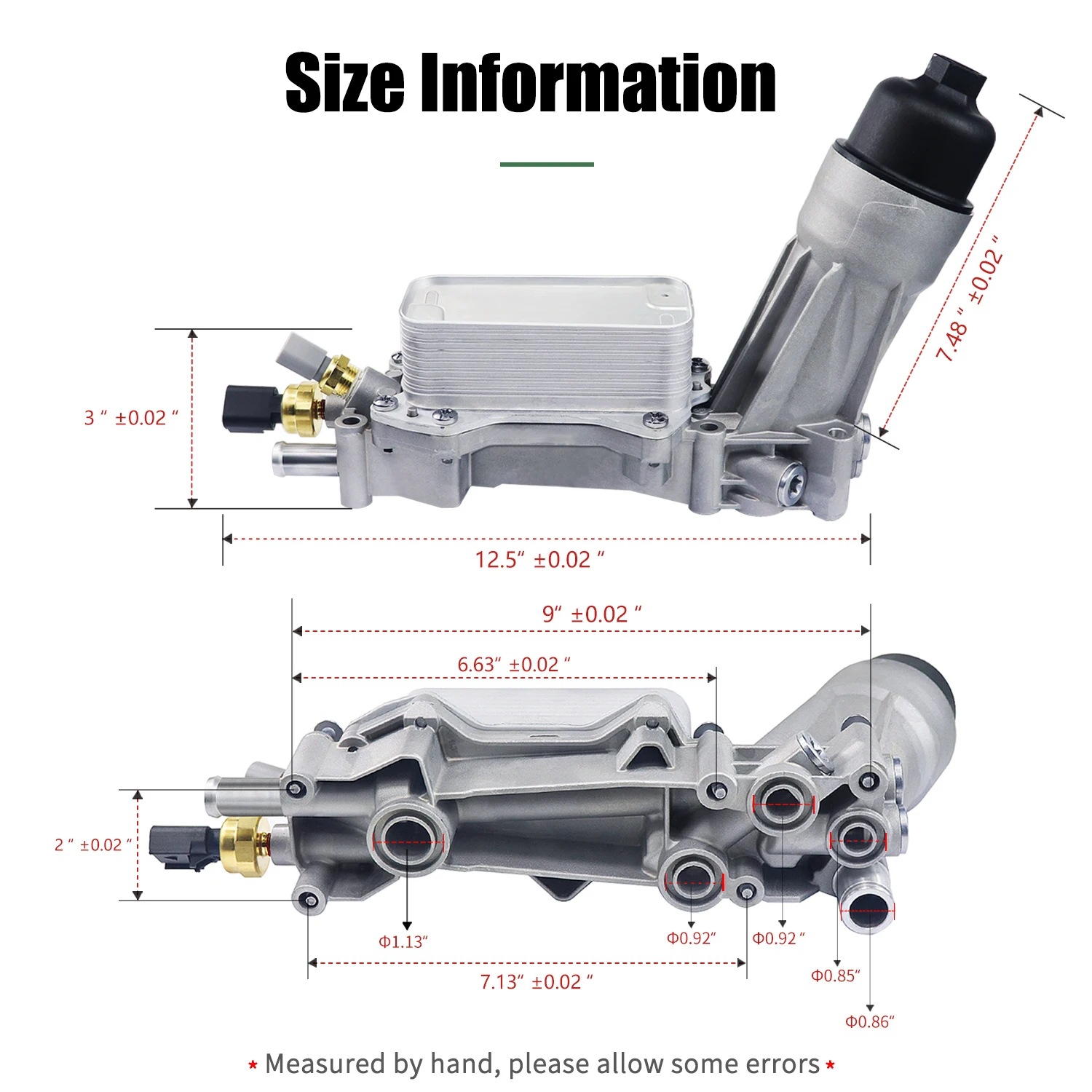 Cross-border 68105583AF51 engine oil cooler aluminum alloy oil FILTE adapter