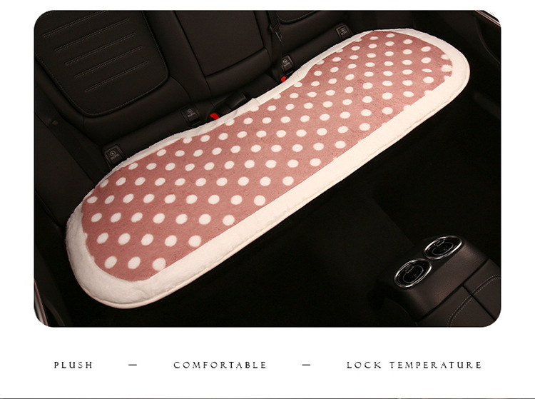 Car cushion winter short plush polka dot black and white cute women's car seat cushion seat cushion Internet celebrity polka dot seat cover