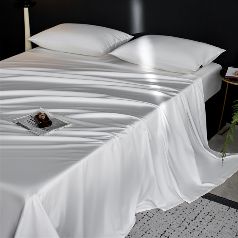 Sábana de algodón de fibra larga de Xinjiang de alta gama pieza individual 100s algodón puro algodón simple y doble edredón grueso funda de almohada de tres piezas