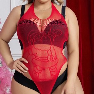 Yue die new sexy bikini Christmas plus size mesh can wear 200 jin sexy temptation perspective YD5090Q