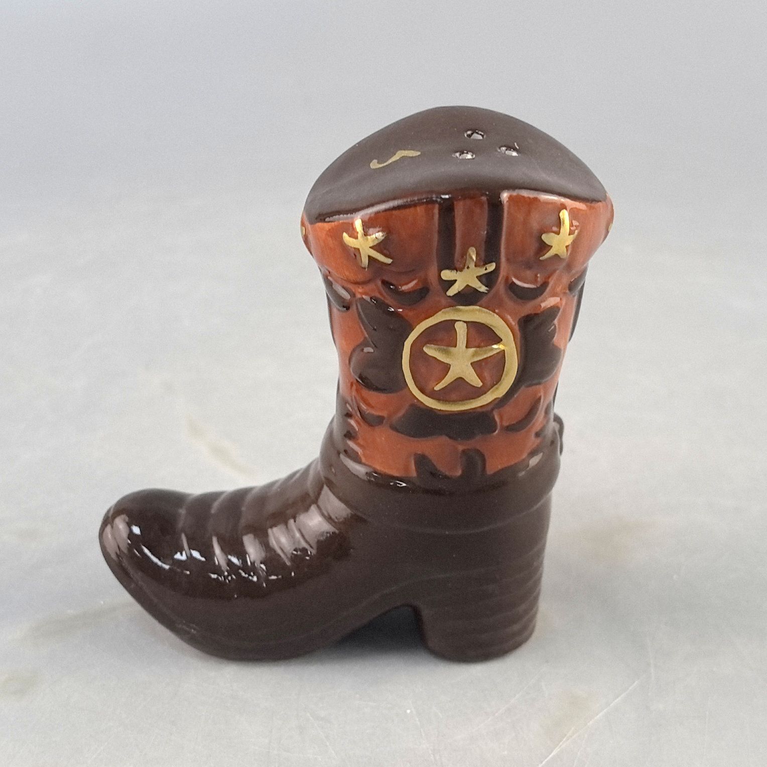 Botas de vaqueros occidentales creativas transfronterizas botas de cerámica botas de sabor domésticas personalidades de nicho artesanías de cerámica pintadas a mano