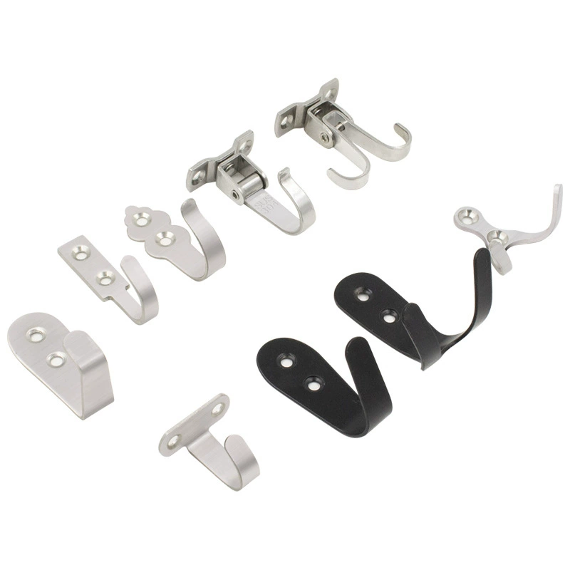 Stainless steel non -magnetic solid single hook kitchen bathroom chakle hook hook hook hotel hotel decoration door hook behind
