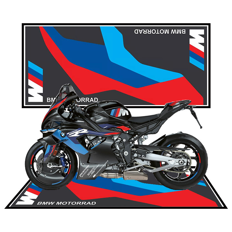 Cross-border Deplaceable Motorcycle Carpet Kawasaki Ducati Motorcycle Team Display Special Crystal Velvet Floor Mat Bedside Mat