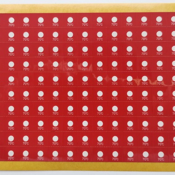 HTS-70 степень почерняя Размер 7,5*7,5 ярлыка температуры заплаты необратимой температуры измеряя ㎜ все 150 частей