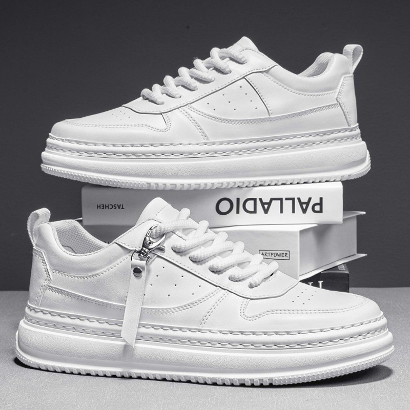 Calzado deportivo zapatos de primavera para hombre 2025 nuevo estilo nicho moda todo fósforo zapatos de moda estudiantes casual zapatillas blancas hombres