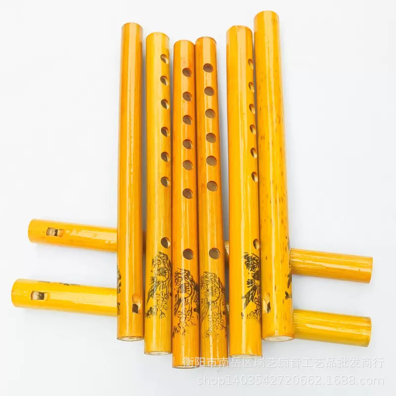 竖笛笛子竹质竖吹笛学生吹奏乐器厂家直销箫七寸24cm儿童竹笛六孔