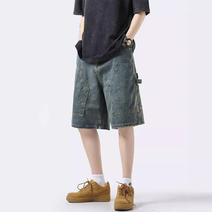 Men's Jeans Summer Thin American Style Retro High Street Fashion Brand Pants Loose Straight Casual Washed Pants