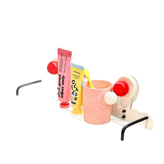 Bathroom Suction Cup Storage Rack Faucet Punch-Free Wash Table Storage Rack Bathroom Wall Hanging Storage Artifact