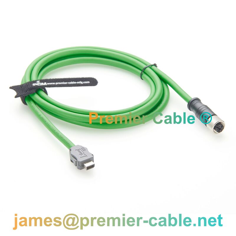 IX B-type interface to M12 X-coded female connector Cat6A industrial Ethernet serial cable high-speed shielded network IX B-type interface to M12 X-coded female connector Cat6A industrial Ethernet serial cable high-speed shielded network