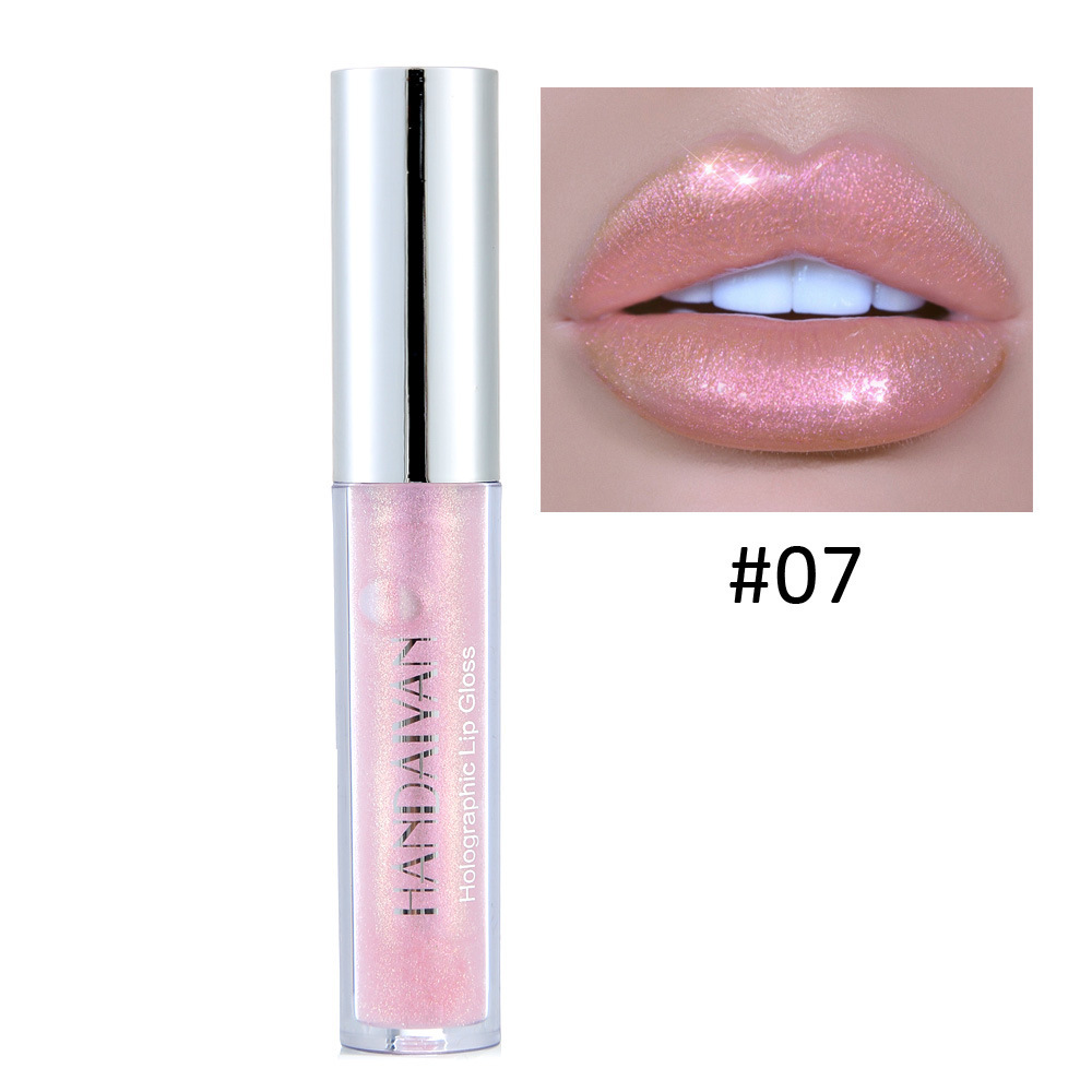 Cross-border Pearlescent Lip Gloss Mermaid HANDAIYAN Long-lasting Moisturizing, Dazzling Bright and Polarized Lip gloss Lip Gloss undefined