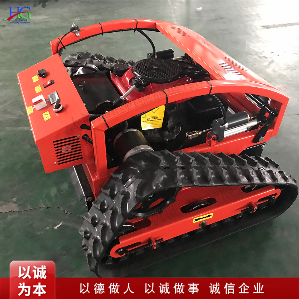 全地形遥控割草机 外贸农场山坡全自动剪草机 履带式果园草机