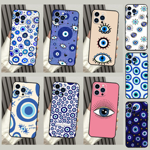 iPhone Case for Evil Eye Lucky Eye Blue iPhone 15 14 13 12 11 Pro