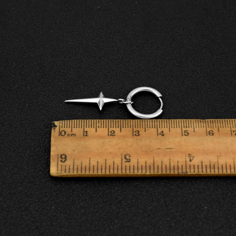 3D серьги-подвески из нержавеющей стали, варианты клипсы и пирсинг, перекрестная дизайн HIP-HOP панк