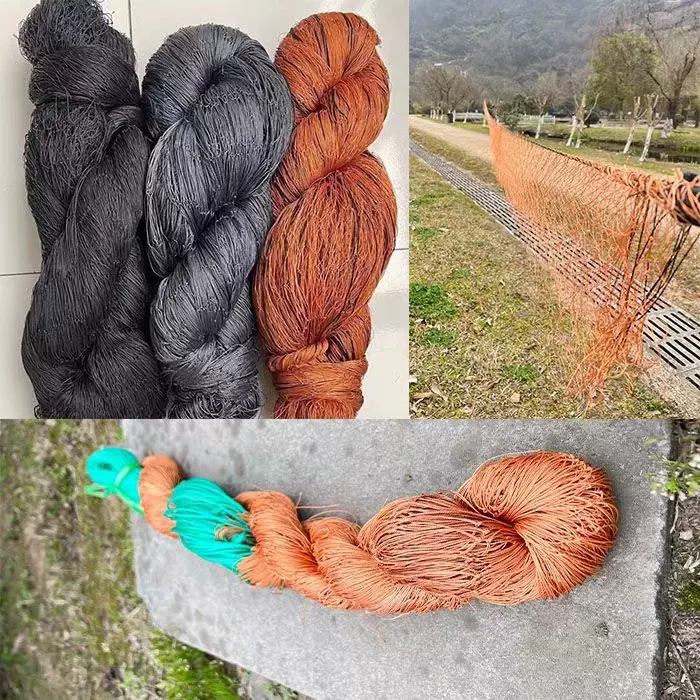 加粗黄色轮胎线防鸟涤纶鱼塘网拦鸡网厂家现货批发抬网渔网