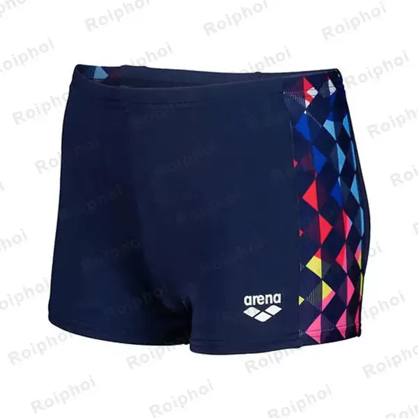 Men's Swimming Trunks Professional Waterproof Quick-Drying Beach Trunks Swimming Trunks Long Sports Swimwear Foreign Trade Wholesale Quick-Drying Breathable