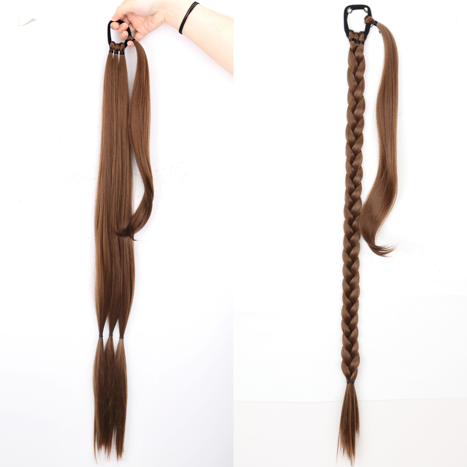 Perucas de cola de caballo mujer enredada moda extensión de cabello cola de caballo fibra sintética peruca cola de caballo peruca