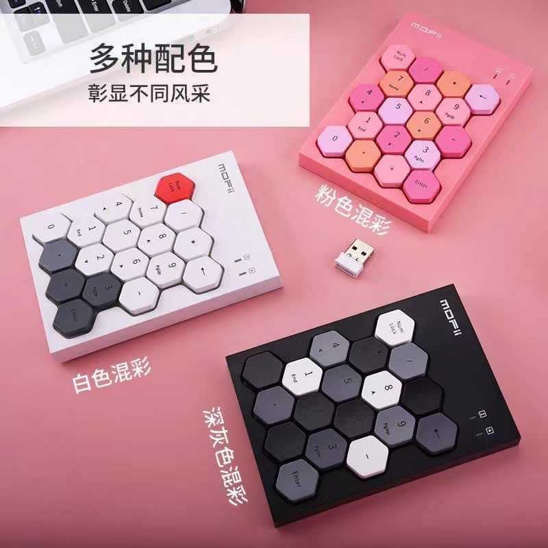Motianshou Sk-660Agc Wireless Digital Phoenix Nest Keypad Password Honeycomb Computer Laptop Bank Keyboard