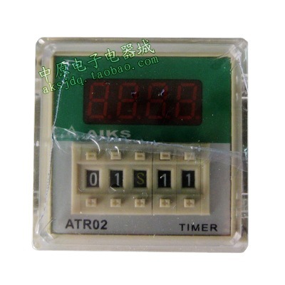 供应 AIKS 爱克斯时间继电器ATR02-B2 12V 24V8脚带底座