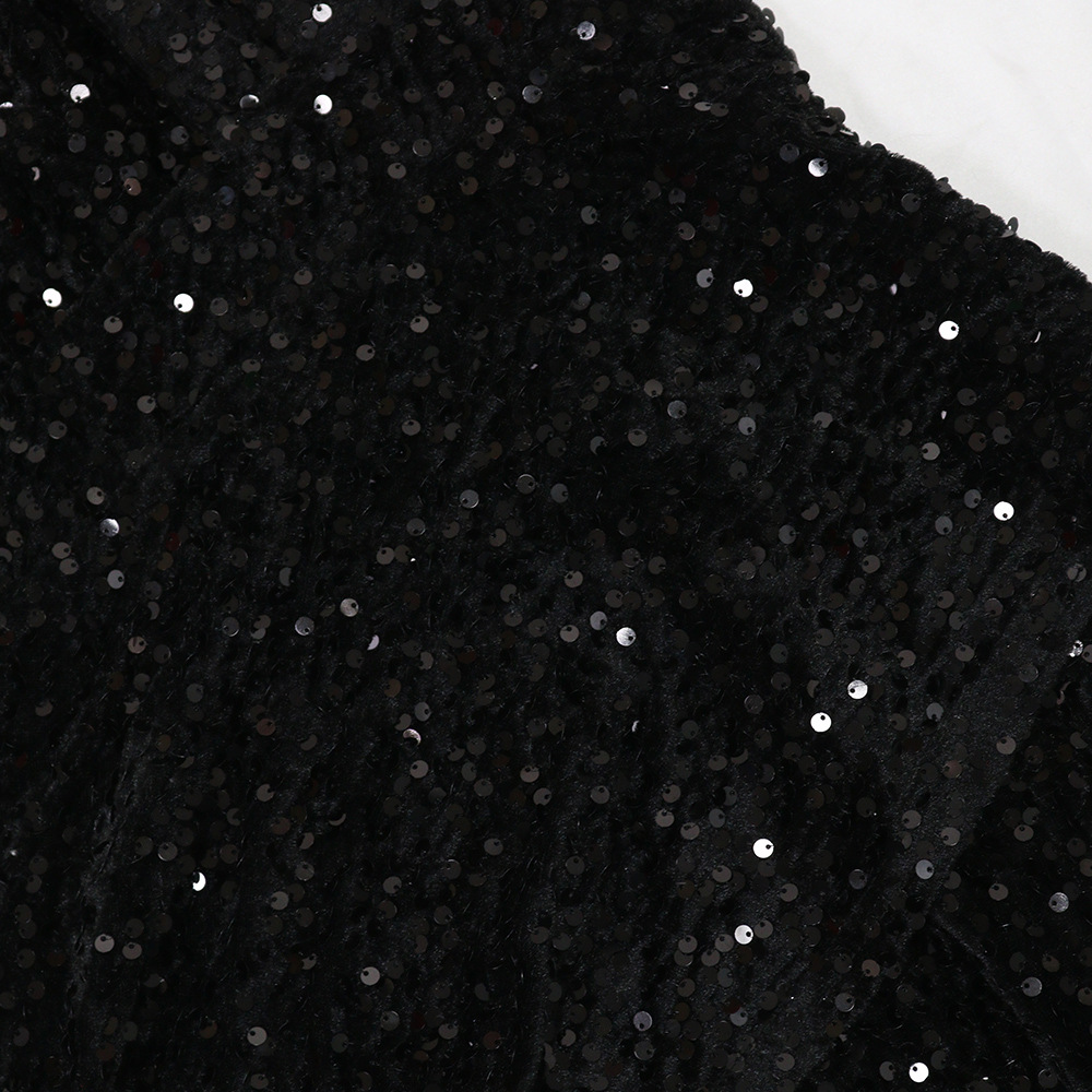 Sequined Evening Dress Sexy Tube Top Irregular Asymmetric Dress Trailing Dress Women