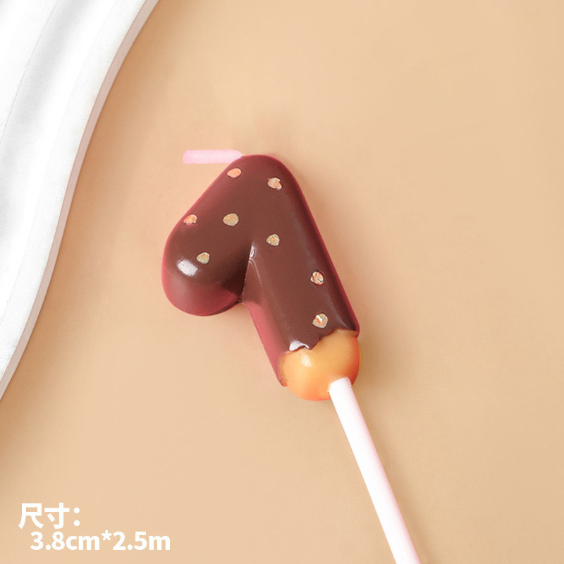 Mayorista retro dibujos animados de chocolate de dos colores molde de galletas de ducha 0 - 9 velas digitales tarta de cumpleaños