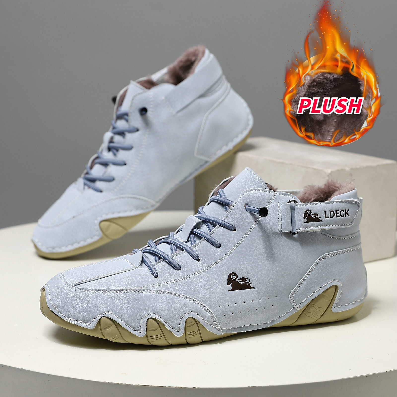 Winter Fleece-Lined Martin Boots Plus Size Octopus Men's Warm Cotton Shoes High-Top Men's Sports Casual Shoes_vogvips.com
