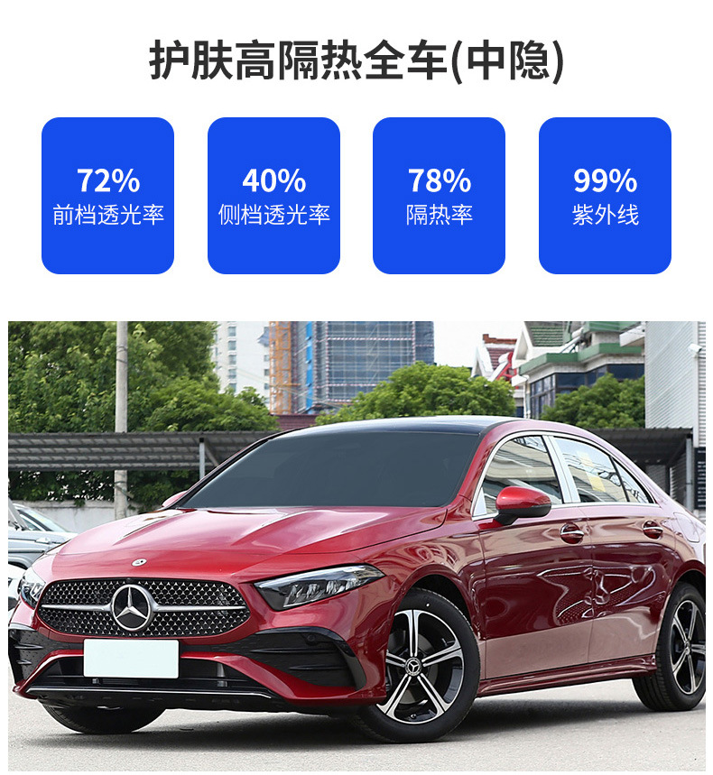 Chery Jietu X70 Plus Special Full Car Film Sun Protection and Heat Insulation High Explosion-Proof Front and Rear Windshield Solar Film