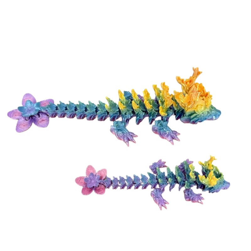 3d打印新款樱花龙手办体彩虹全身关节可动摆件创意纪念生日礼物|undefined