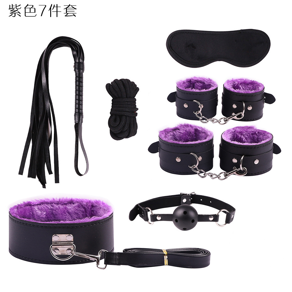 SM comercio exterior de 10 piezas de cuero sexy traje de peluche vinculante de 10 piezas juguetes alternativos productos sexuales