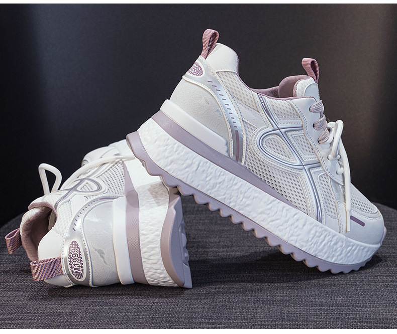 Giày sneaker nữ đế dày lưới thoáng khí phong cách thể thao — Xanh dương 5059, Tím 5059, Vàng 5059 chi tiết 20