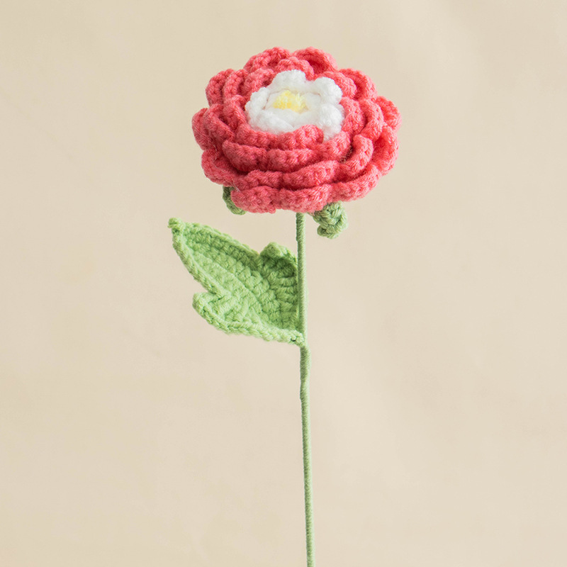 クロスボーダーの手編みの完成品の小さい花束は花の毛糸のメリヤスの花束を模倣します。|undefined