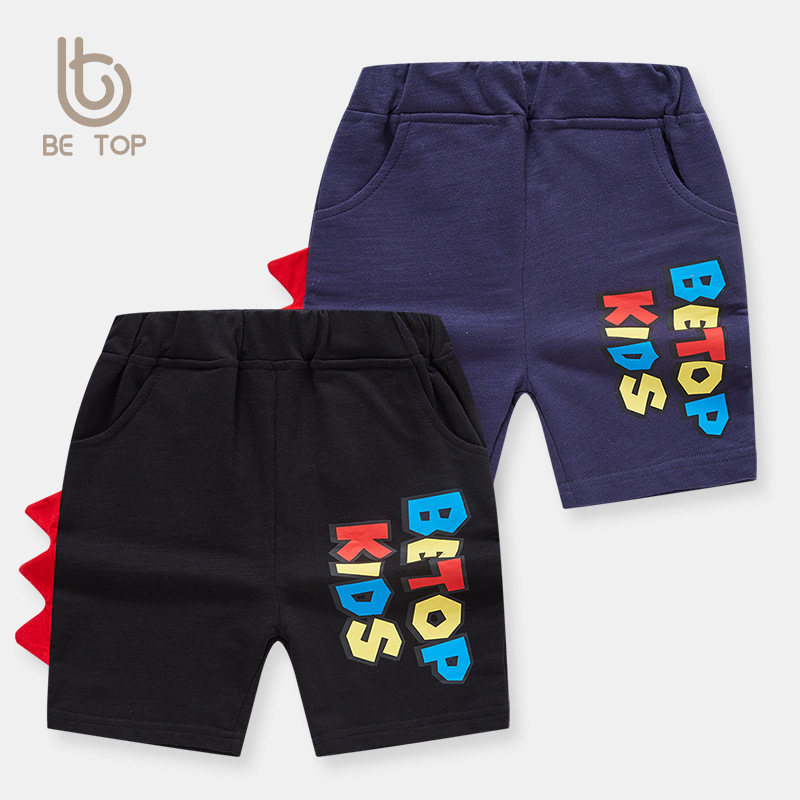 Ser Superior pantalones para niños pantalones de verano para niños pantalones de medio casual para bebés carta de dibujos animados para niños quinta generación de cabello