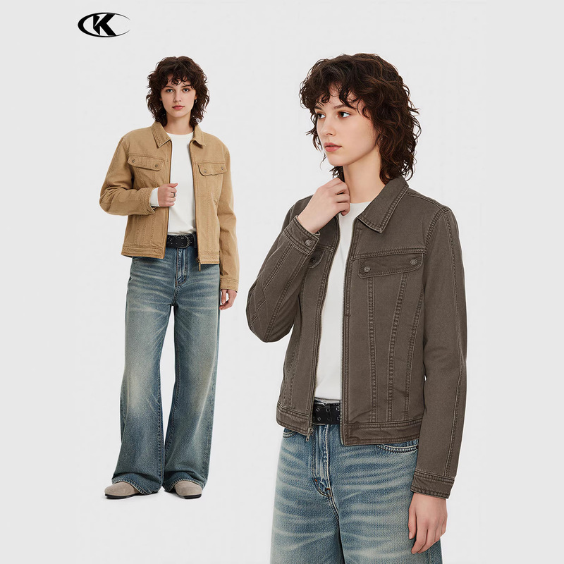 11Kn American Maillard Brown Lapel Jacket Women's and Men's Retro Design Loose Slim Casual Work Jacket 11Kn American Maillard Brown Lapel Jacket Women's and Men's Retro Design Loose Slim Casual Work Jacket