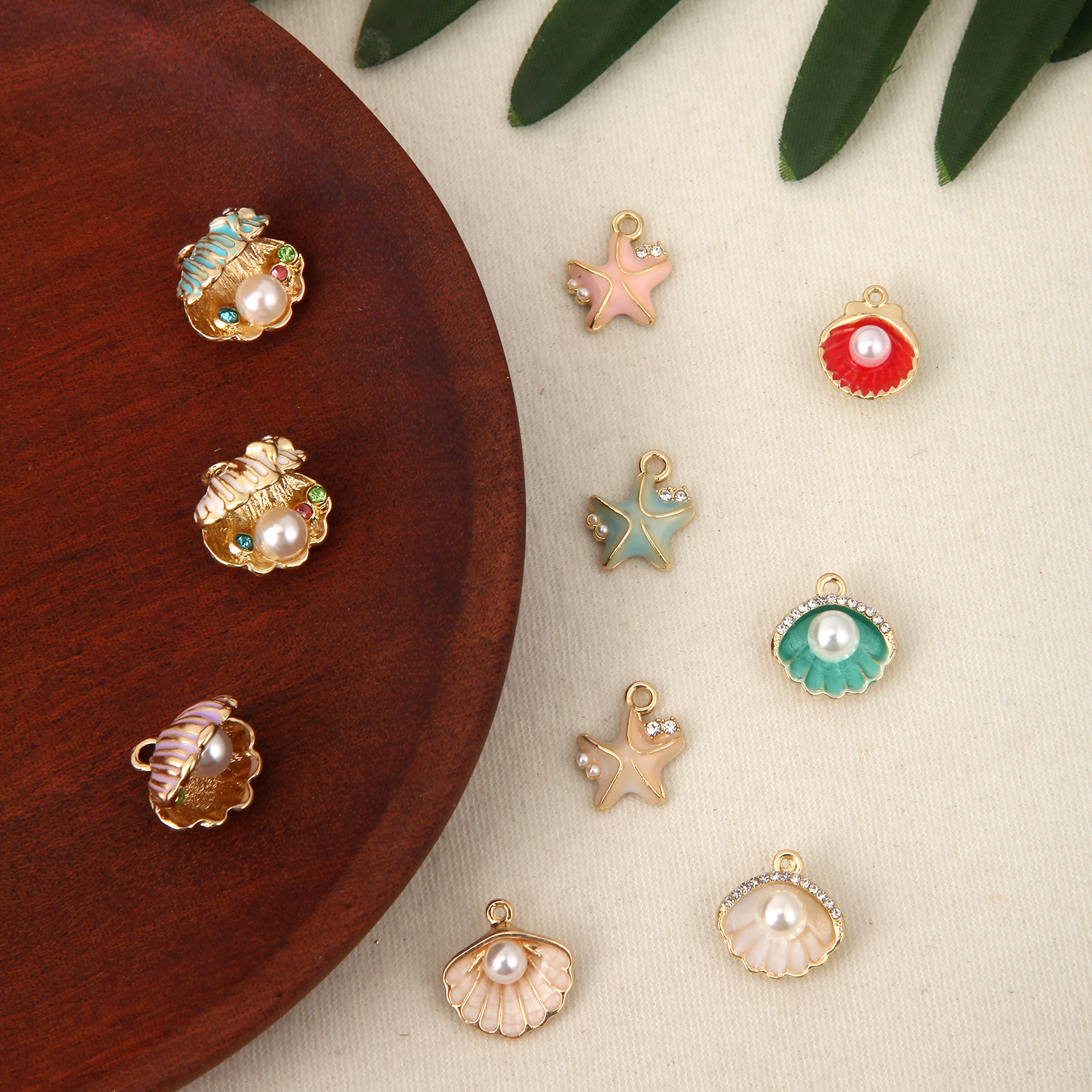 海洋系列吊坠手工diy饰品配件手链项链钥匙扣海星鱼海螺饰品配件