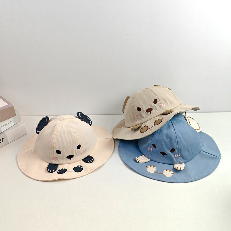 Sombreros para bebés primavera y otoño nuevo lindo lindo bebé de verano bebé pescador pequeño mes sombrero sombrero de sombra