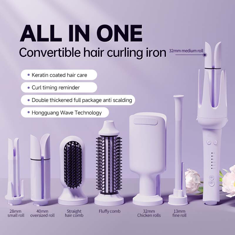 クロスボーダーオールインワンヘアアイロン、全自動マイナスイオン多機能ヘアアイロン、ヘアアイロンを傷つけない大小巻きヘアアイロン|undefined