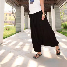 尼泊尔大裆裤云南民族风女装瑜伽裤莫代尔灯笼阔腿裤跨境运动