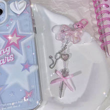 【听诊器翅膀】手作串珠自制少女心简约ins钥匙扣可爱咕本卡挂件