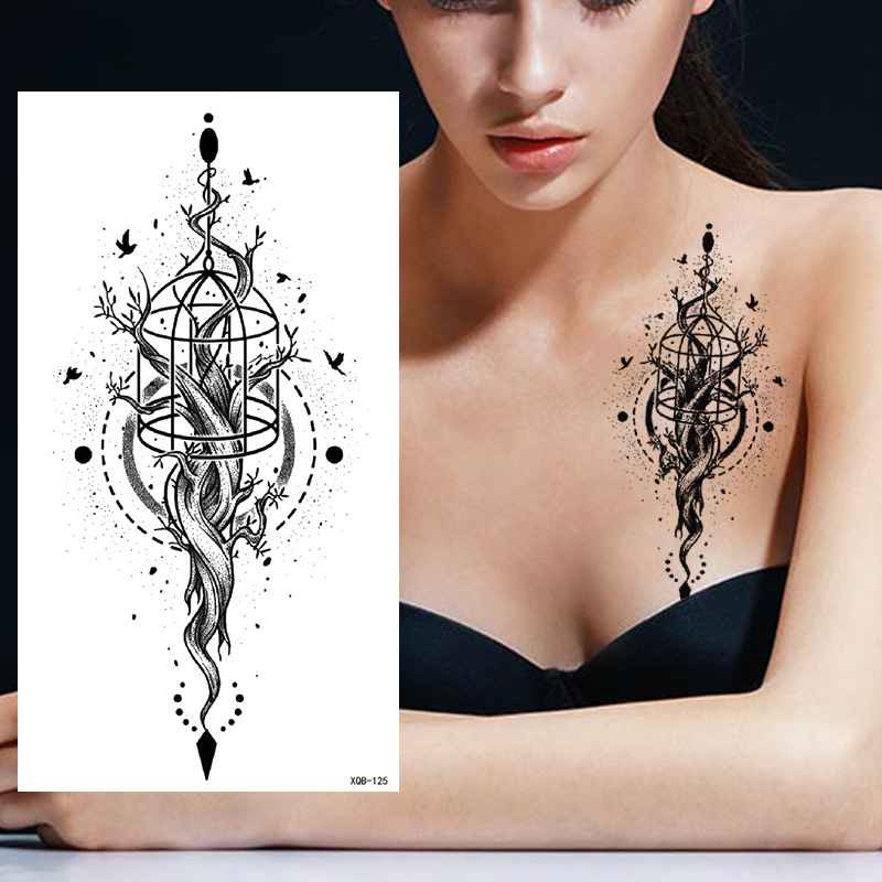 Pegatinas de tatuaje dibujos animados flor brazo pegatinas medio brazo completo oso ciervo divertido transfronterizo color creativo tatuaje pegatinas al por mayor