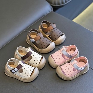 2025 new children's sandals summer boys and girls baby baby toddler shoes toddler shoes princess toed sandals wholesale
