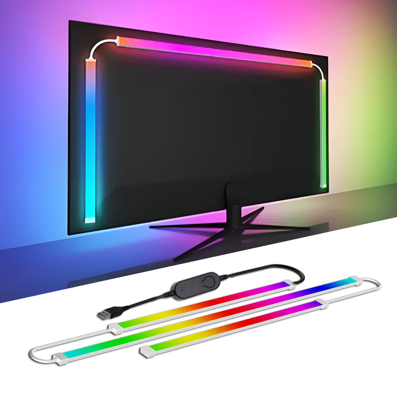 Rgb Ambient Light E-Sports Room Decoration Desktop Computer Screen Monitor Backlight Screen Light with Screen Synchronization Light Strip Rgb Ambient Light E-Sports Room Decoration Desktop Computer Screen Monitor Backlight Screen Light with Screen Synchronization Light Strip
