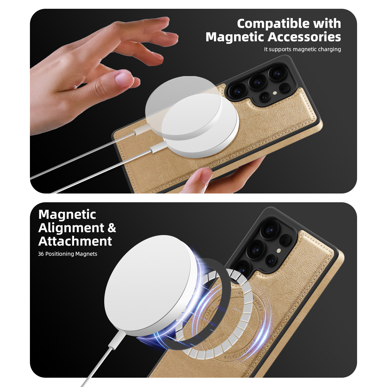 Adecuado para Samsung S25Edge Pindun multifuncional estuche para tarjeta magnética estuche para tarjeta S24FE estuche para teléfono anticaídas