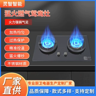 鸳鸯燃气灶双灶家用台式液化气煤气灶天然气嵌入式节能猛火燃气灶