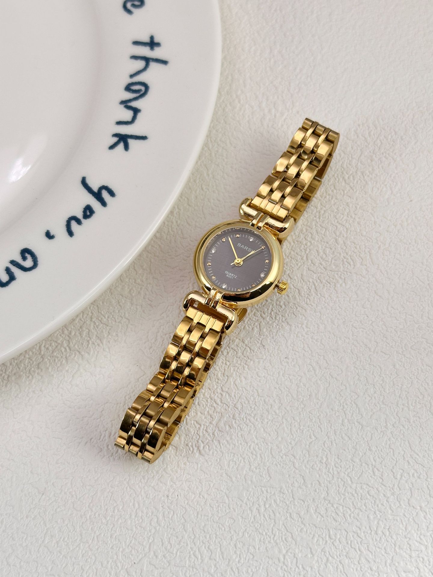 50g Weight Ordinary Glass Mirror Material Stainless Steel Strap Material Watch Classification Pointer Display Type Folding Buckle Buckle Style Round Dial Shape Holiday, Daily Occasion Quartz Movement Solid Color Pattern All Seasons Season Women's Gender Vintage Style, Classic Style Style Vintage Style Classic Style Solid Color Other Printing (Printing) Quartz Watch 13