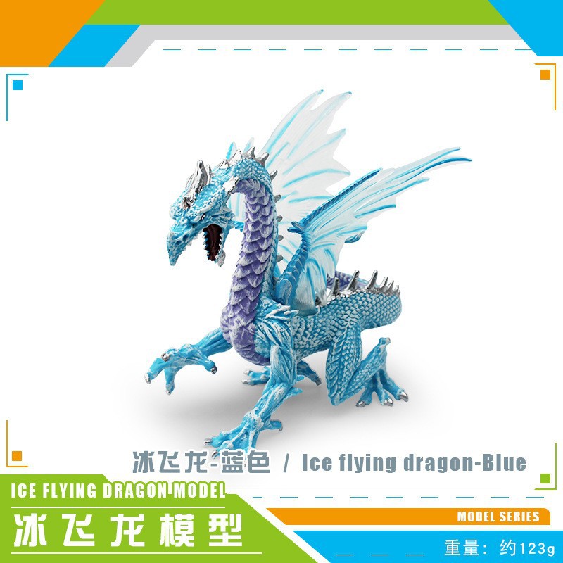 Exportación transfronteriza simulación de mitología occidental dragón modelo dragón de hielo dragón de acero fuego águila lobo dragón adornos estáticos de escritorio